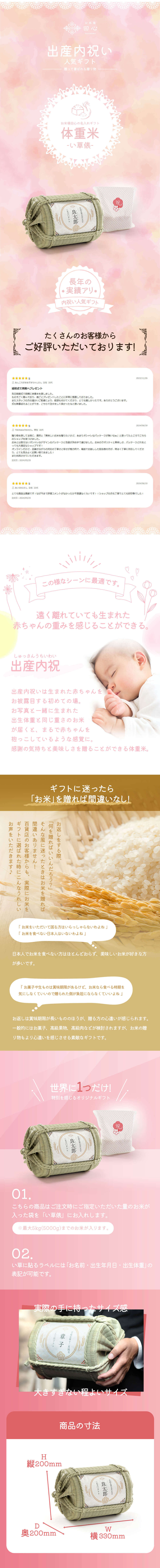 体重米 結婚式 両親プレゼント