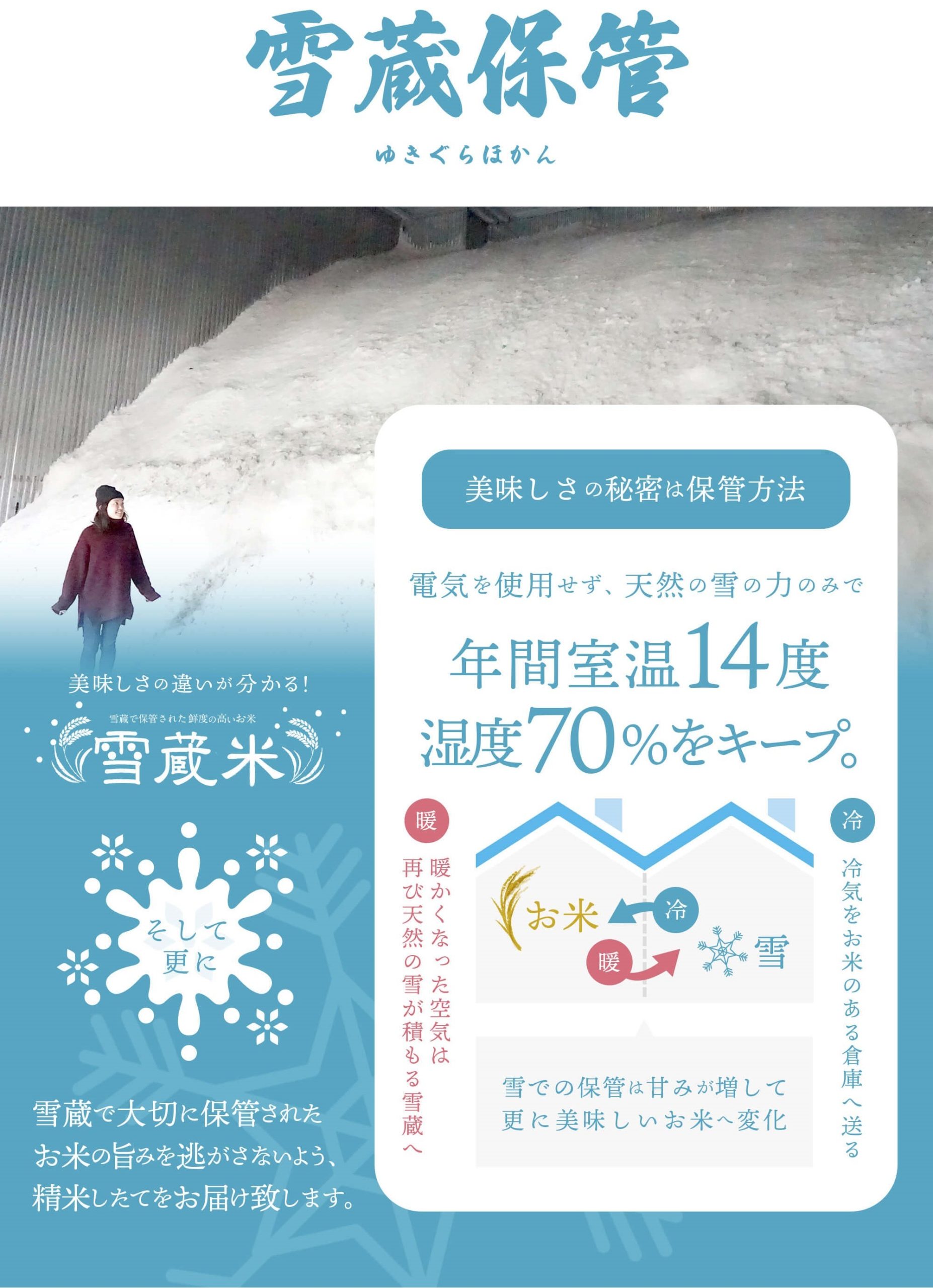 新潟県産こしひかりの雪蔵