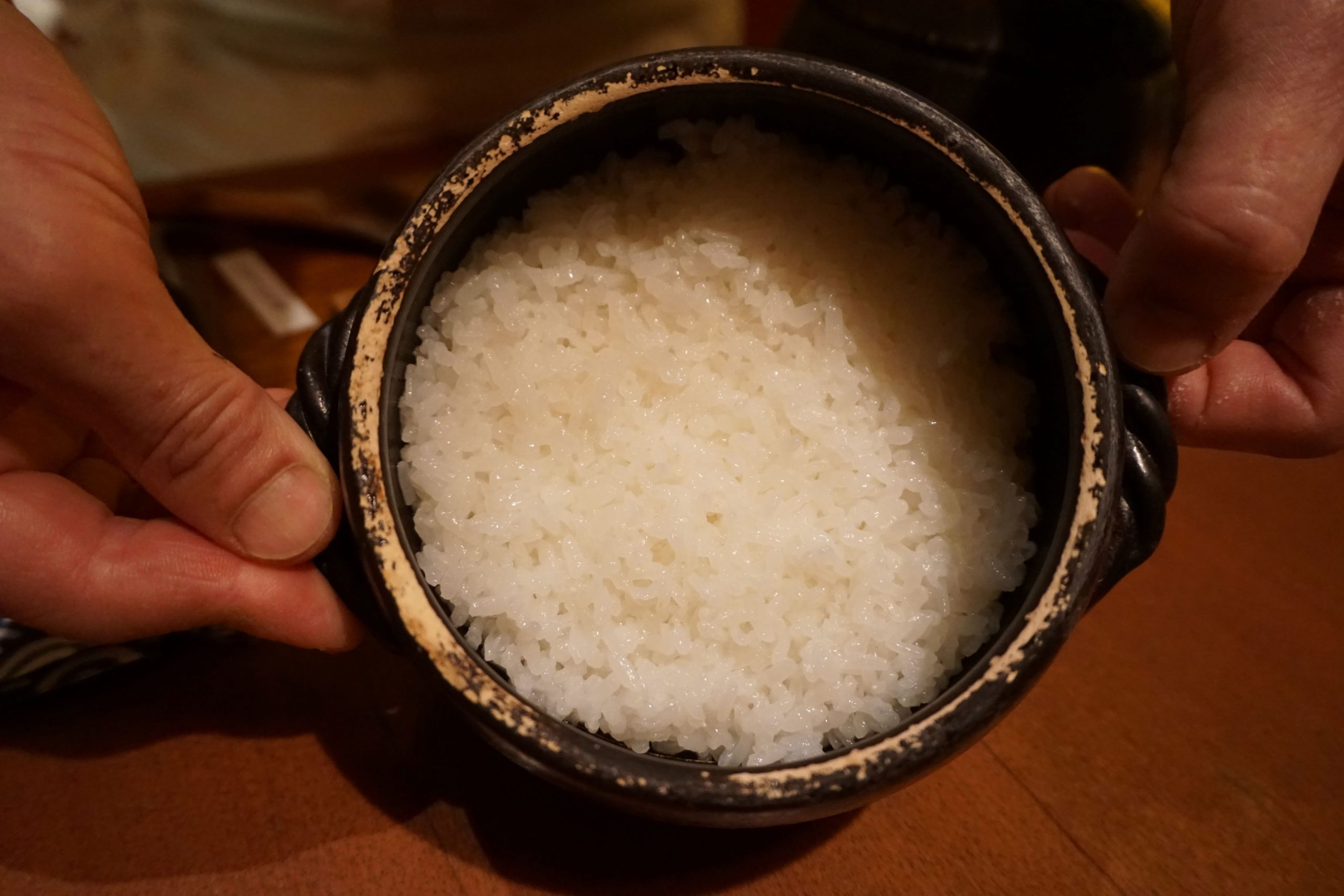 土鍋で炊いた新大コシヒカリ